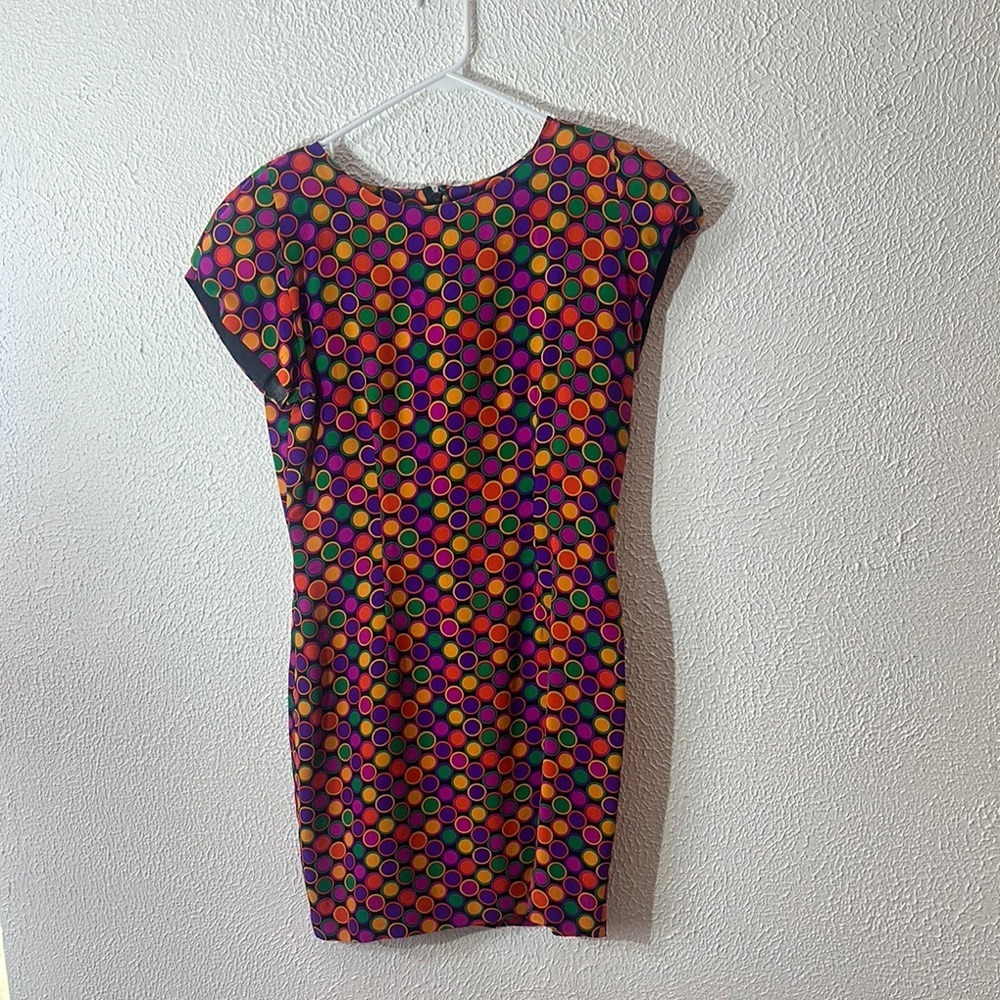 Harold's Vintage Colorful Polka Dot Mini Dress - Picture 10 of 13